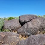 Petrified watermelons, formally called melon boulders, near the Snake River