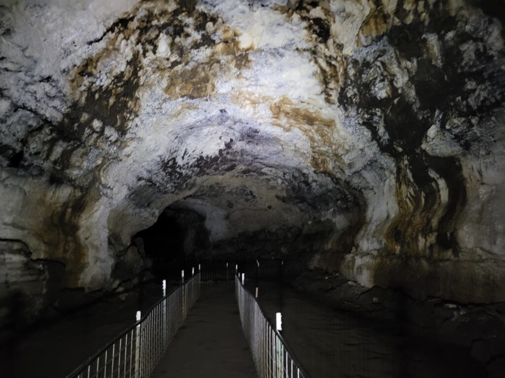 The lava tube cave at Idaho's Mammoth Cave and Shoshone Bird Museum