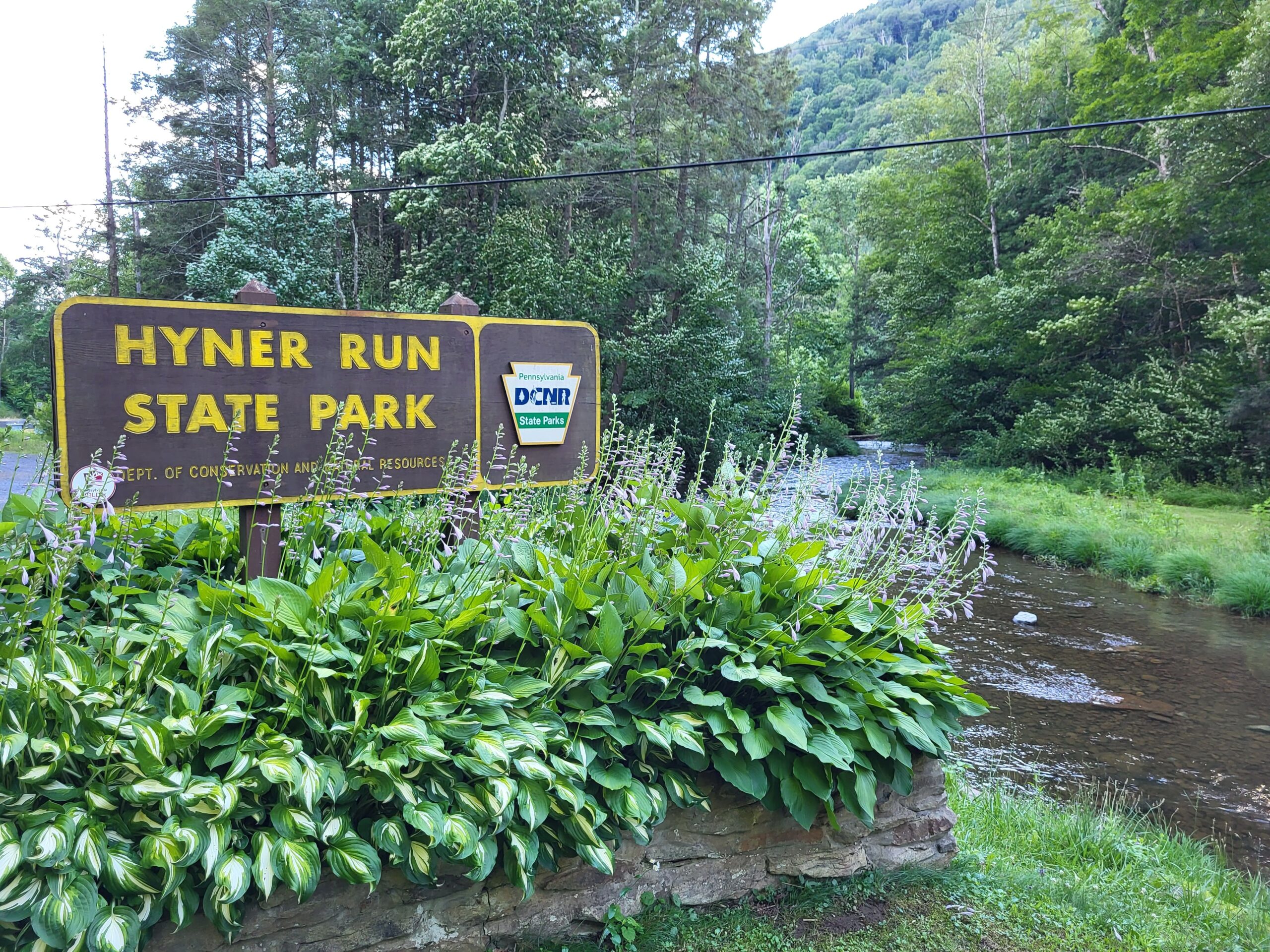 Entrance to the campground area at Hyner Run State Park