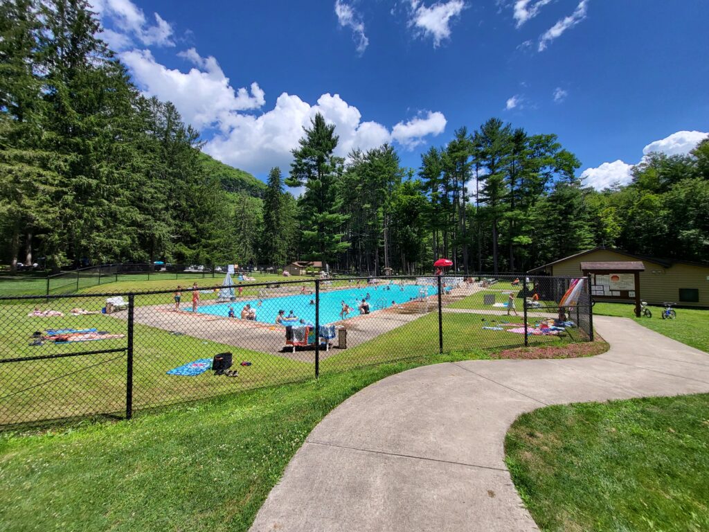 Swimming pool adjacent to the Hyner Run State Park Campground